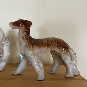 Vintage porcelain afghan hound miniature.